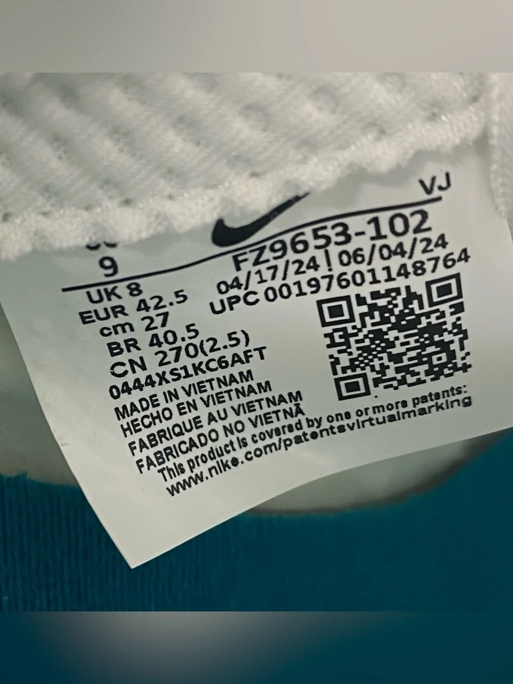 Nike Zoom Rival Distance White Mens Size 9 Track Shoes Spikes FZ9653-102 NEW